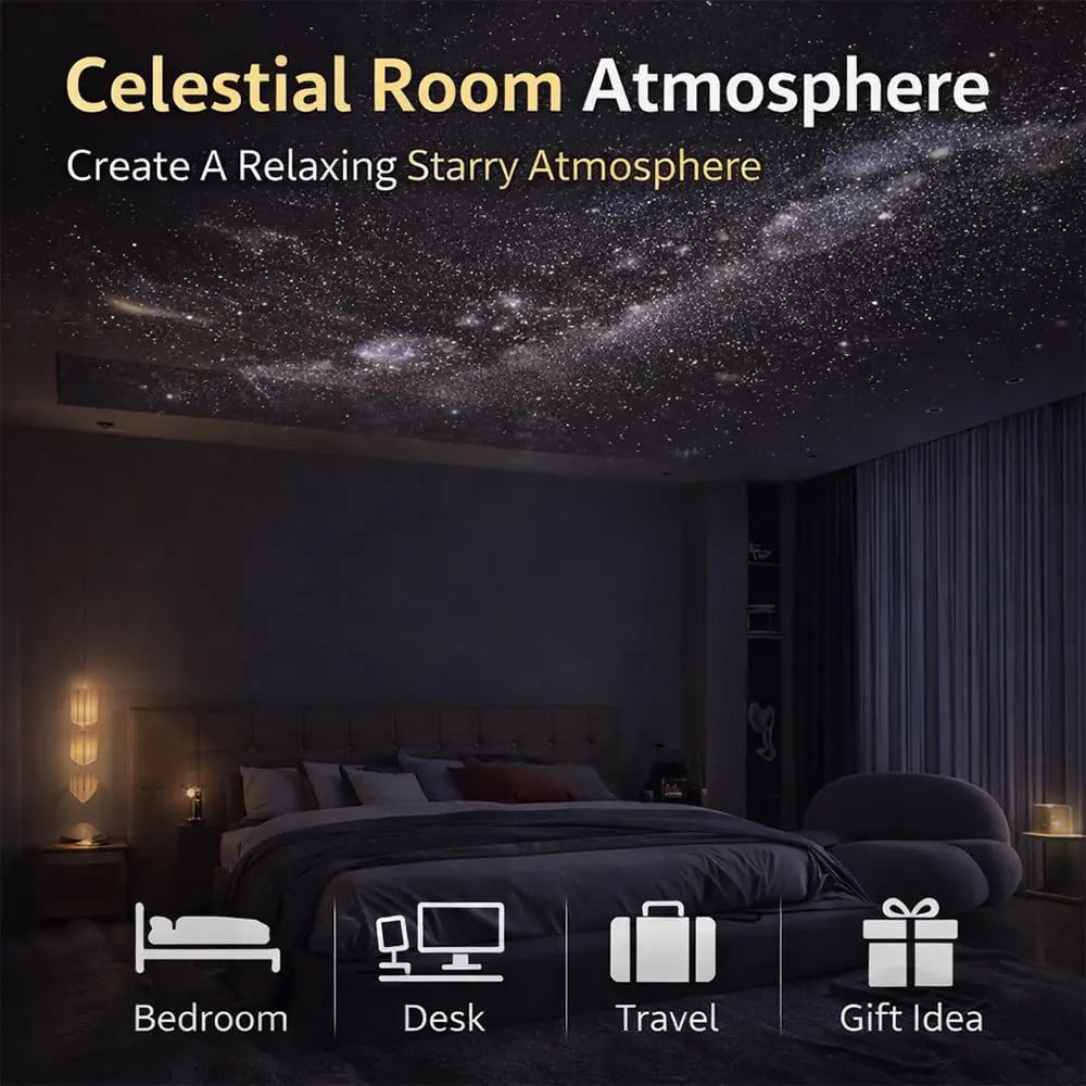 Galaxy Projector 2-In-1 Starry Sky Projector, Galaxy Star Projector Starry Projector Light, Galaxy Dual-Mode Night Light, Galaxy Projector USB