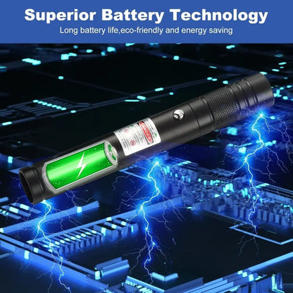 High-Power Laser Pointer with Visible Beam, Long-Range Visible Light, Ideal for Night Use and Outdoor Activities, Durable Design, Handheld Laser Pen, Rechargeable Laser Pointer