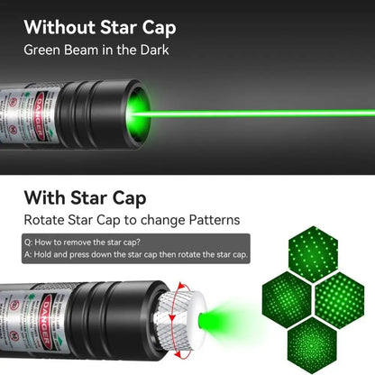 High-Power Laser Pointer with Visible Beam, Long-Range Visible Light, Ideal for Night Use and Outdoor Activities, Durable Design, Handheld Laser Pen, Rechargeable Laser Pointer