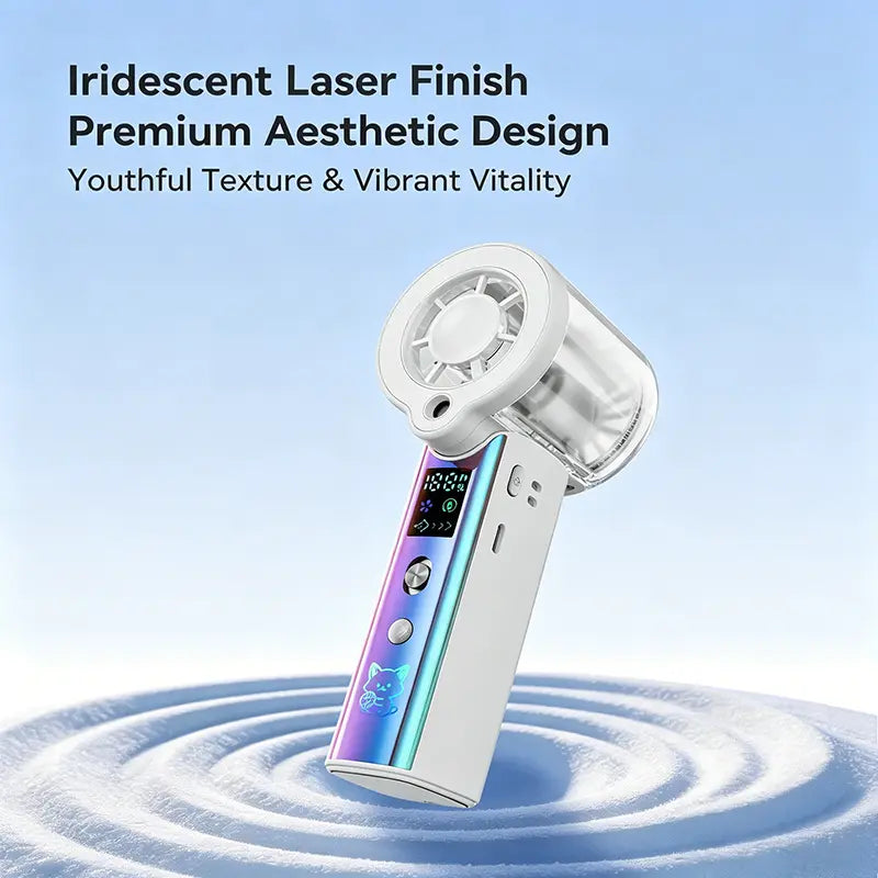 MREGB 2026 New Mist Spray Cooling Handheld Fan — High-Speed ​​Cooling Fan with Long-Lasting Battery, CVT to Randomly Adjust Airflow, Built-In Lighting, Relief Portable Fan for Summer Walk