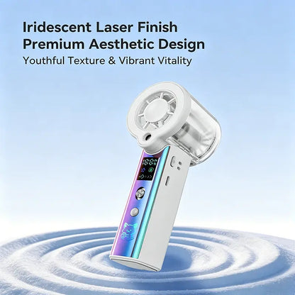 MREGB 2026 New Mist Spray Cooling Handheld Fan — High-Speed ​​Cooling Fan with Long-Lasting Battery, CVT to Randomly Adjust Airflow, Built-In Lighting, Relief Portable Fan for Summer Walk