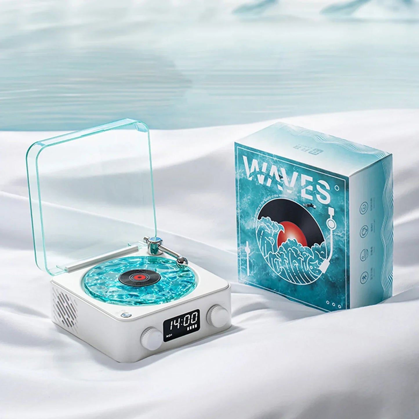 Mini Retro White Noise Bluetooth Speaker Portable Vintage Sleep Aid Bluetooth Speaker Subwoofer With RGB Light