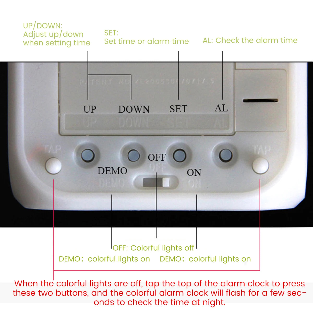 LED Digital Alarm Clock  Mini Desk Cube Clock with Colorful Lights Multi-function Alarm Clocks with Calendar Temperature Display