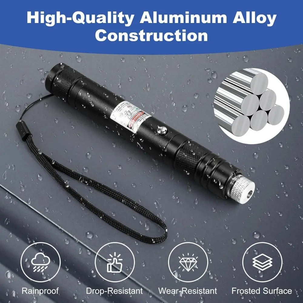 High-Power Laser Pointer with Visible Beam, Long-Range Visible Light, Ideal for Night Use and Outdoor Activities, Durable Design, Handheld Laser Pen, Rechargeable Laser Pointer